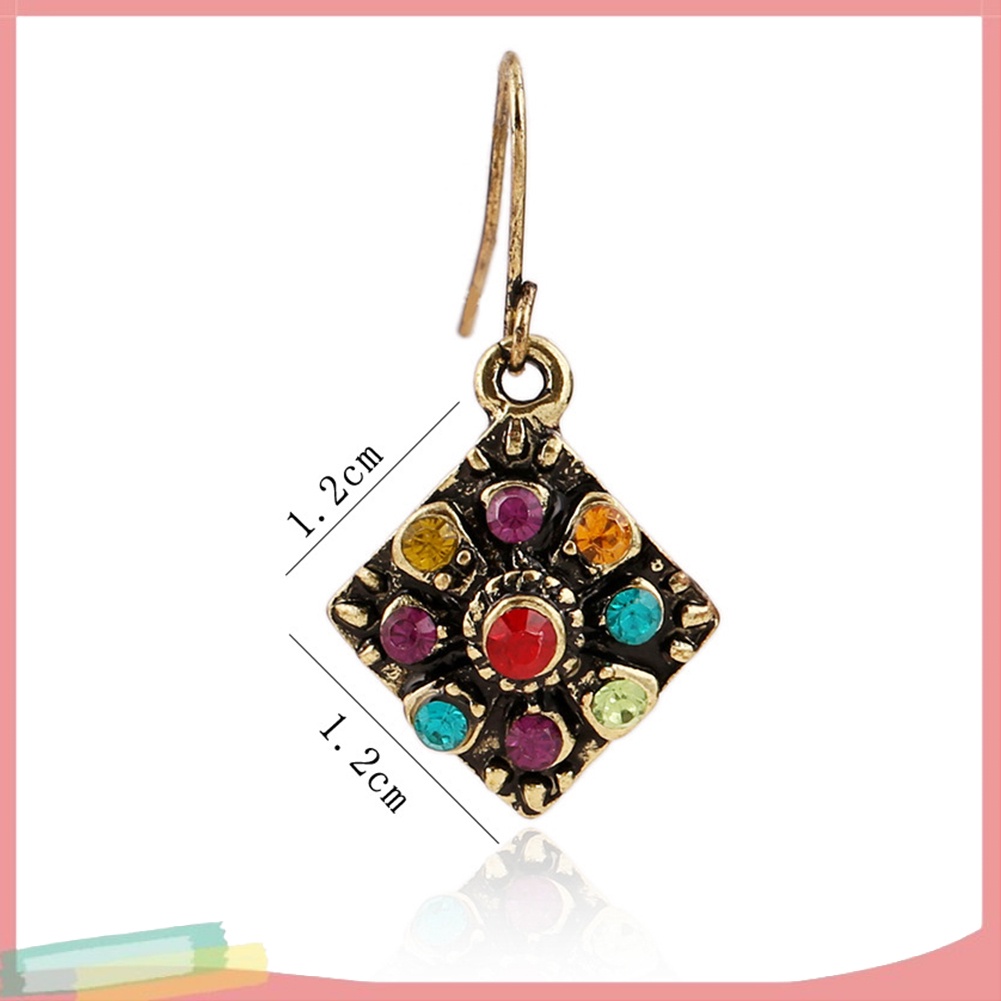 Khuyên tai đính đá phong cách Bohemian cổ điển dành cho nữ