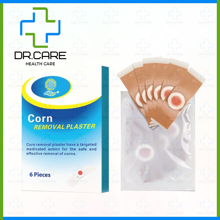 Miếng dán loại bỏ mụn cóc tại nhà Corn Removal Plaster - Hộp 6 miếng [Fobelife, Kangdy, Kangdi, băng