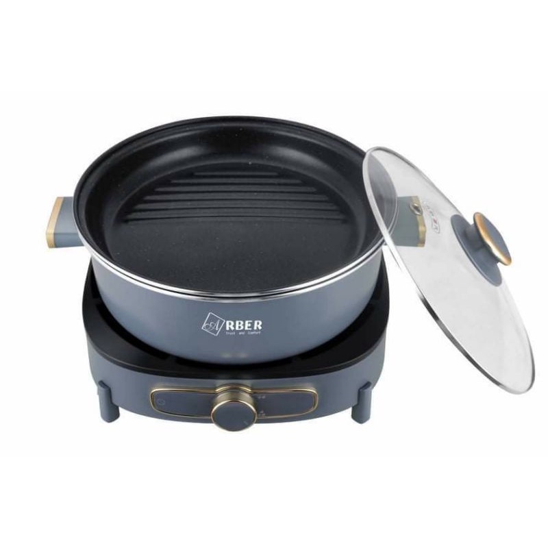 Lẩu điện đa năng Arber bảo hành 12 tháng 6l màu xanh than
