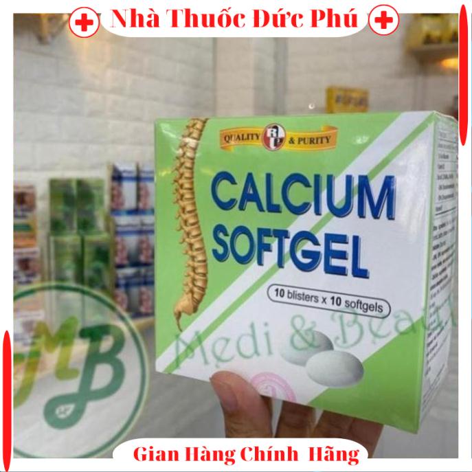 Viên uống bổ sung canxi và vitamin D3, phát triển chiều cao CALCIUM Softgel hộp 100 viên h h b .
