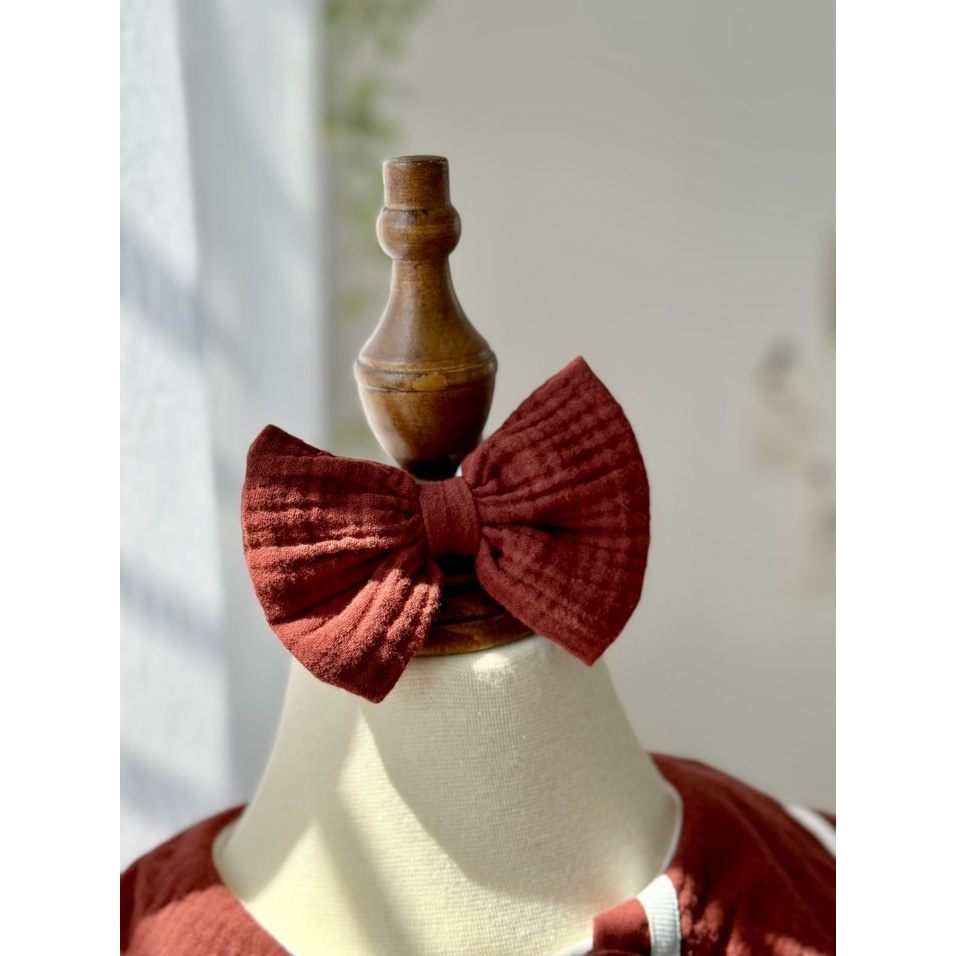 CouCou Turban/Băng đô nơ đáng yêu cho bé gái chất liệu vải xô Muslin by CouCou