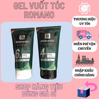 Gel vuốt tóc Romano Classic 150g( Siêu cứng vs mềm mượt )