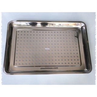 Xả Kho khay inox 2 lớp để ấm chén