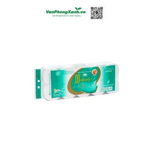 Giấy vệ sinh Hà Nội Xanh - Tím 3 lớp(10 cuộn/dây)