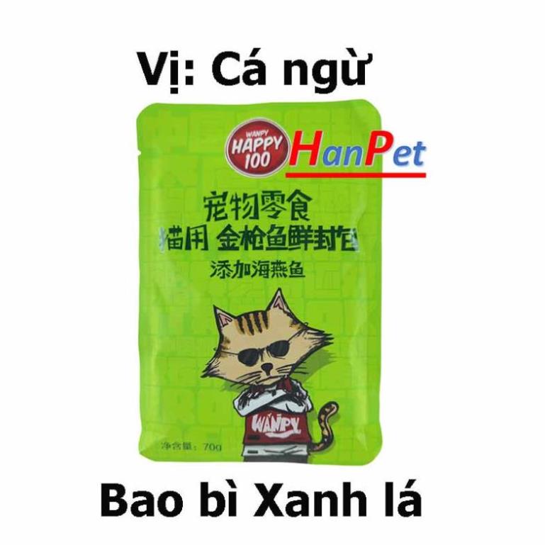 Pate Orgo cho mèo Wanpy Happy-70g