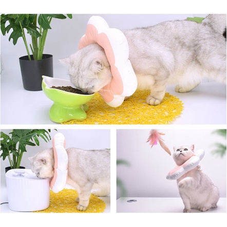 Vòng cổ chống liếm cho chó mèo bằng bông siêu êm ái - Loa chống liếm