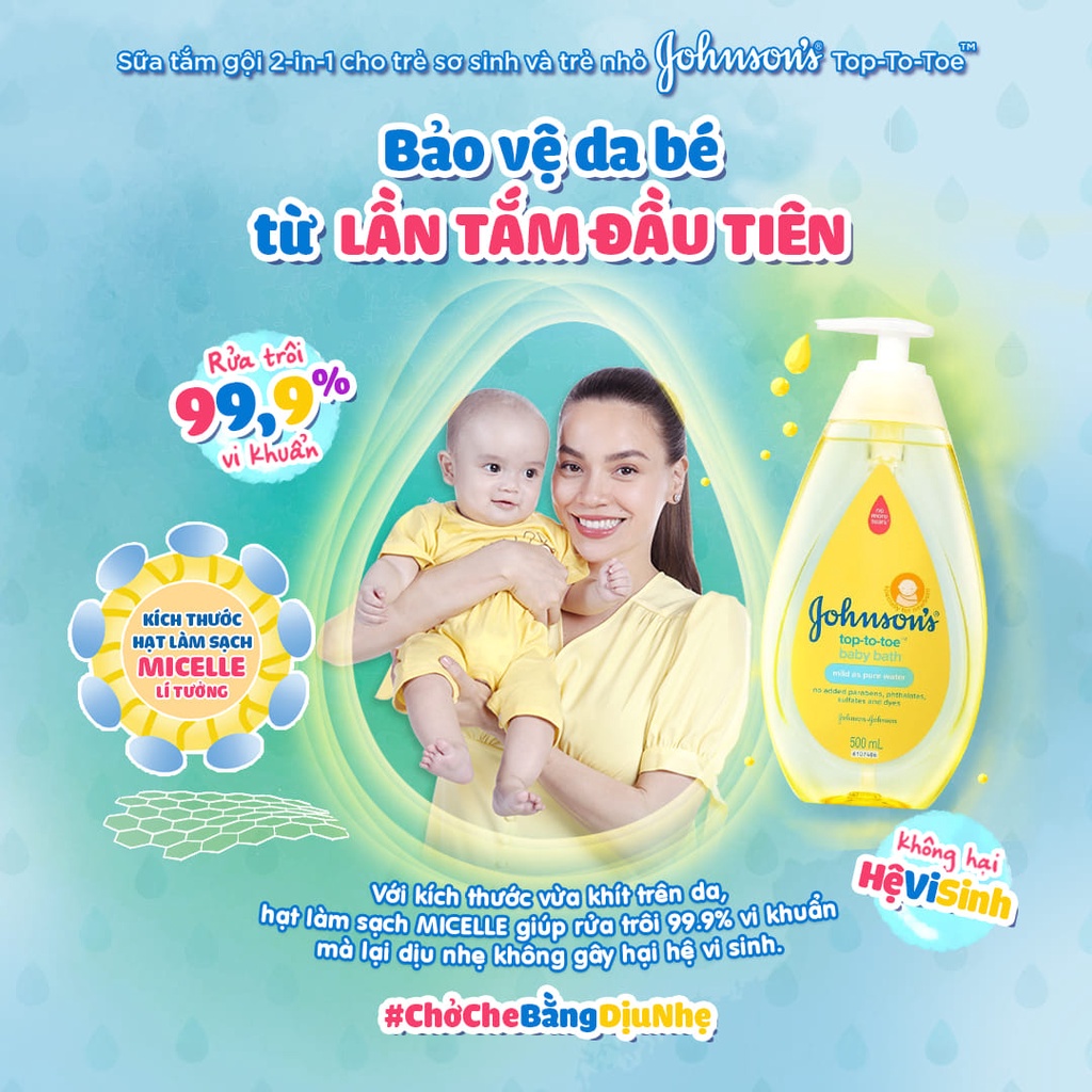 Sữa tắm gội Johnson's Baby Top-To-Toe Hair & Body toàn thân cho bé