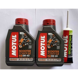 2 Motul Scooter Power LE 0,8L + 1 Tuyp Nhớt Lab Cho Xe Tay Ga Cao Cấp