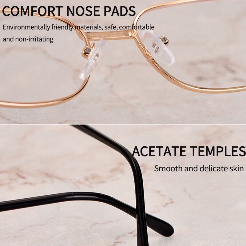 Kính Đọc Sách Gọng Kim Loại Chống Bức Xạ + 100 ~ + 400 PTQ