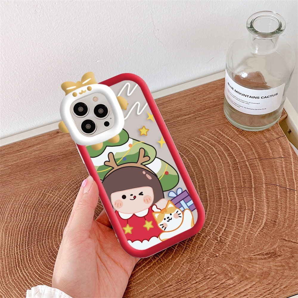 Ốp lưng iphone viền gấu Merry Christmas 6/6plus/6s/6splus/7/7plus/8/8plus/x/xr/xs/11/12/13/14/pro/max/plus/promax - ORIO