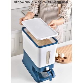 THÙNG ĐỰNG GẠO 12KG NHẬT KÈM CỐC