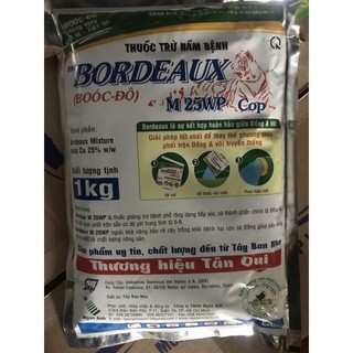 Bordeaux M 25WP gói 1kg - Thuốc Booc Đô trừ nấm bệnh diệt vi khuẩn và rong rêu
