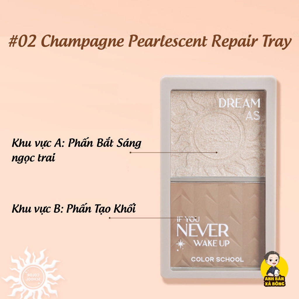 Bảng Phấn Tạo Khối & Bắt Sáng COLOR SCHOOL Light And Shadow Impression Preparing Powder CS019