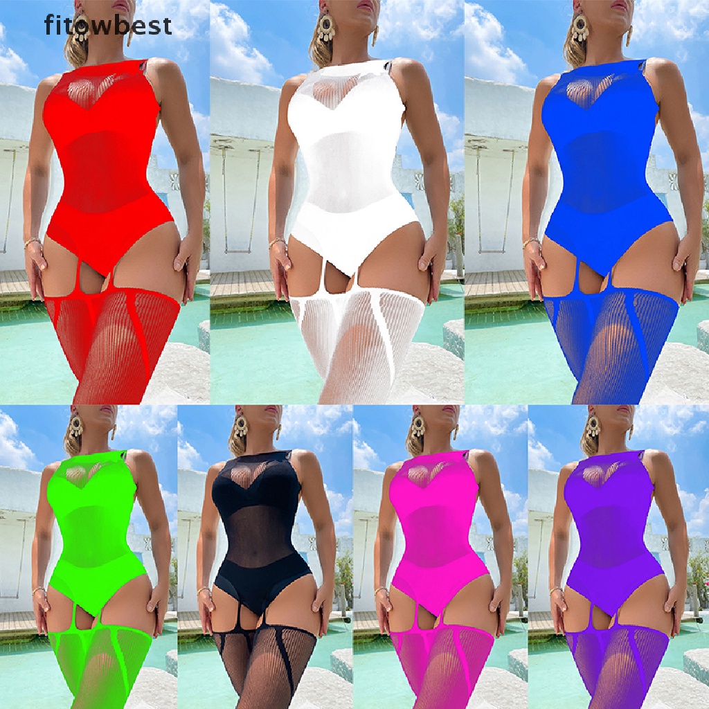 Ftvn Bộ Áo Liền Quần Lưới Cá Trong Suốt Một Mảnh Đồ Chơi Sex Toy QDD Dành Cho Bạn Nữ