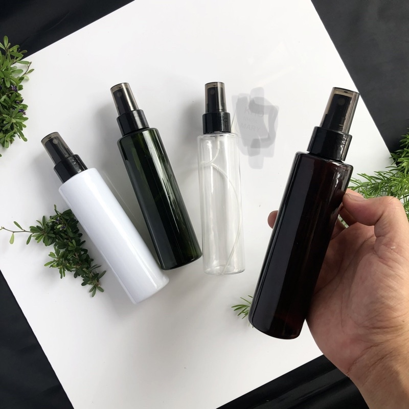[chai hủ lọ nhựa ] CHAI NHỰA MÀU XANH 150ml / 100ml xịt sương - chai pet Chiết mỹ phẩm , đựng nước Hoa trong suốt