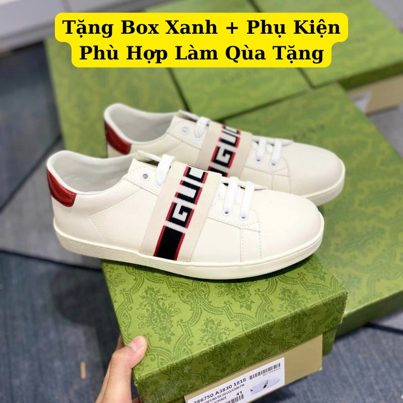 Giày Gucci Ngang, Giày Gucci Chun Ngang Bản Cao Cấp Đế Thơm Vani 2023 Fullbox Xanh - Phù Hợp Làm Qùa Tặng