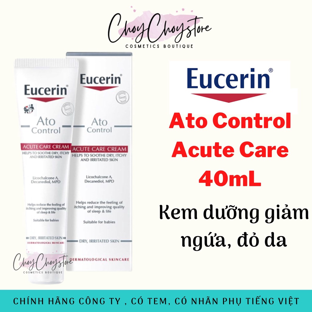 EUCERIN Ato Control Acute Cream 40mL - Kem hỗ trợ giảm dị ứng giai đoạn bùng phát