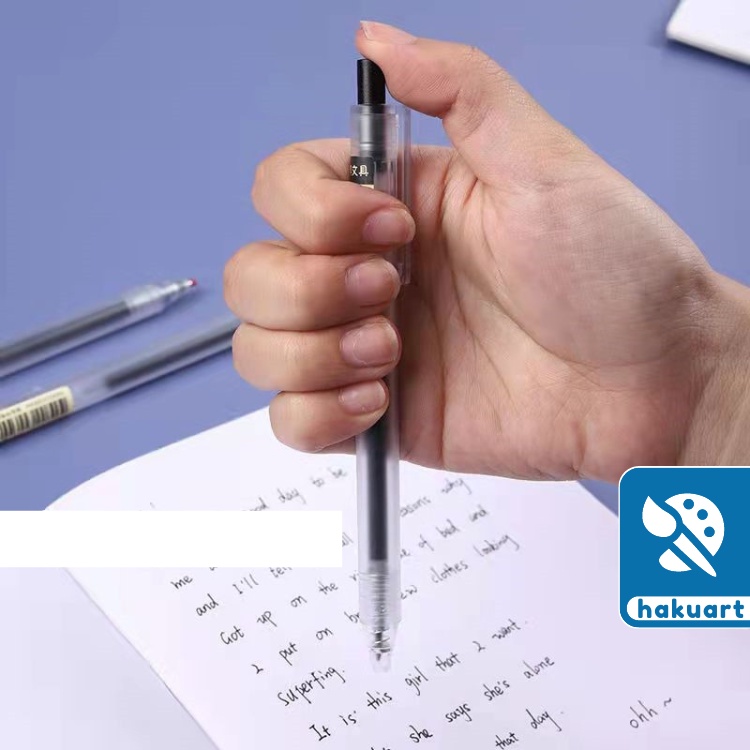 Bút Gel Bi Bấm Vỏ Nhám 0.5mm ZRK - Văn phòng phẩm Hakuart