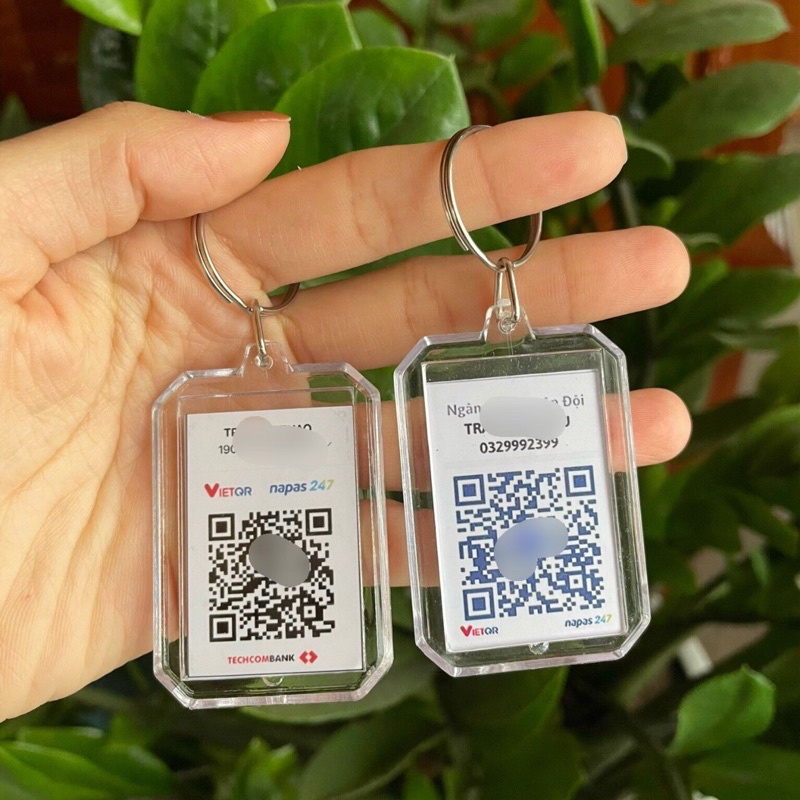 Móc khoá mã QR Chuyển Khoản Ngân Hàng (mực in chính hãng)