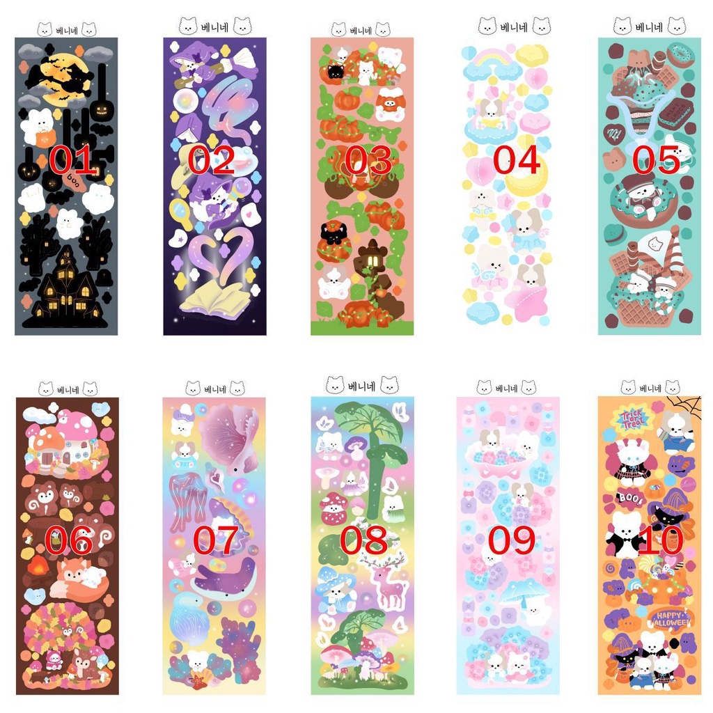 Hình dán sticker series mèo đáng yêu decor toploader