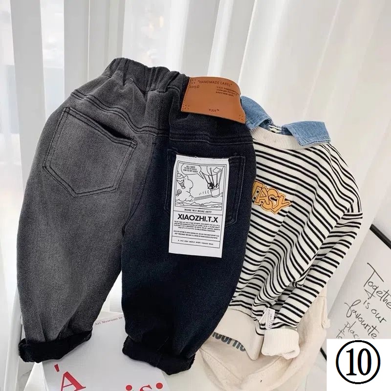 Quần Jean Lót Lông Cừu Thời Trang Mùa Đông Mới 2022 Dành Cho Bé Trai