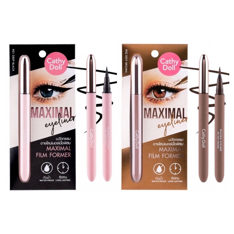 Bút Kẻ Mắt Nước Cathy Doll Maximal Eyeliner Đường Kẻ Mảnh Bền Màu Không Lem Nước 0.7g