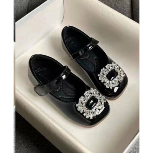 Giầy bệt - giầy búp bê đính đá cho bé gái mac 986