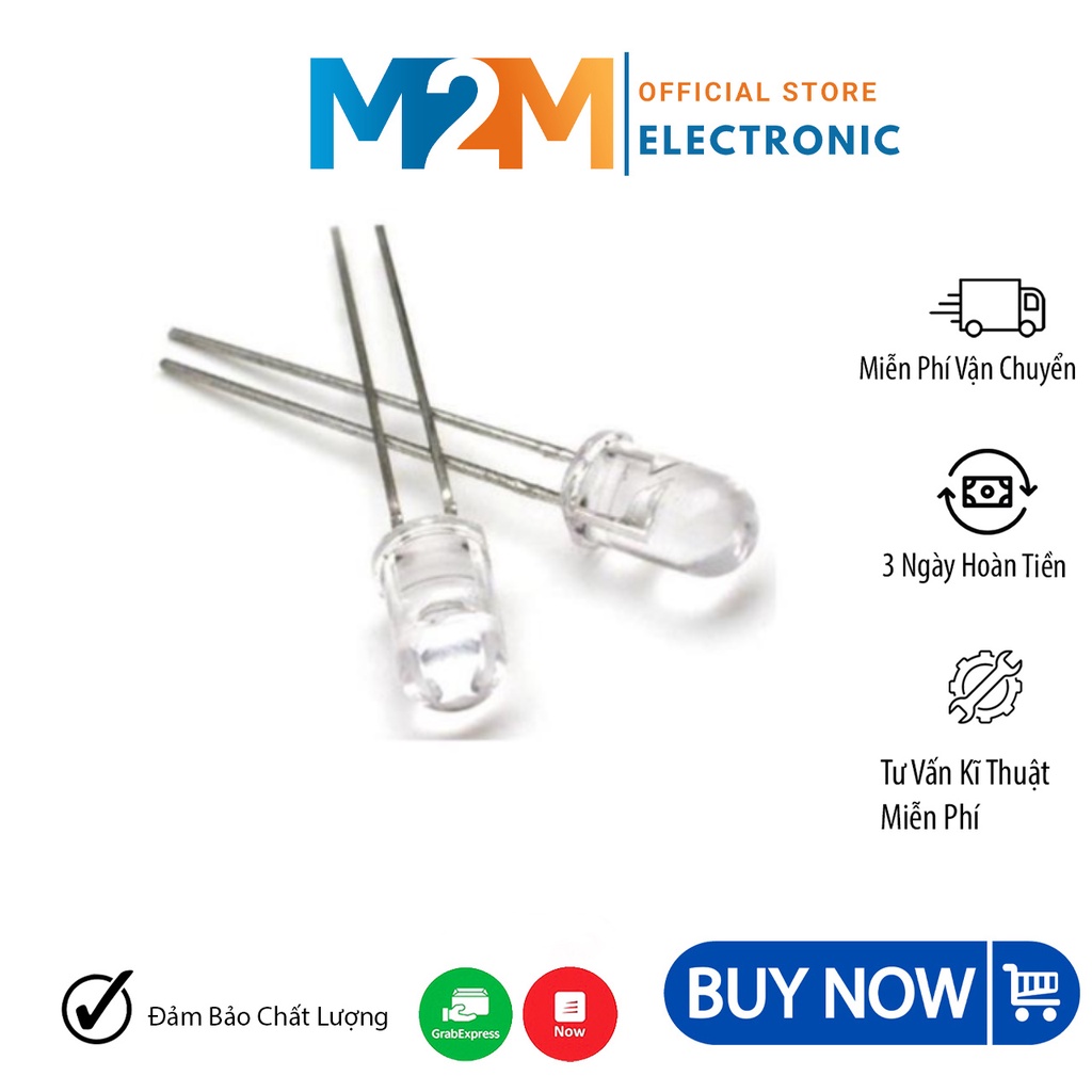 [500 Chiếc] LED Phát Hồng Ngoại 5MM Làm Bộ Thu Phát Hồng Ngoại, Mắt Phát Hồng Ngoại