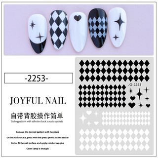 STICKER MIẾNG DÁN MÓNG TAY KẺ CA RÔ SIÊU XINH
