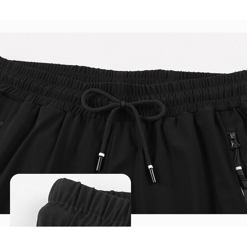 Quần Short Thể Thao Dây Rút Dáng Rộng Bằng Lụa Mát Mau Khô Thời Trang Mùa Hè Dành Cho Nam