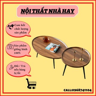 Bàn trà tròn mặt gỗ , chân sắt, bàn trà sofa kép, bàn tròn trang trí phòng khách, bàn uống trà uống cafe cho gia đình