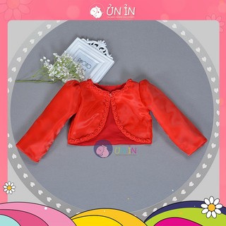 Áo khoác bé gái dạng lửng viền hoa hồng áo khoác bé gái cao cấp size 3-16kg AK07