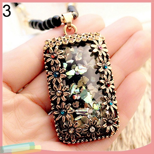 Dây chuyền mặt đá Opan nhân tạo nhiều màu sắc