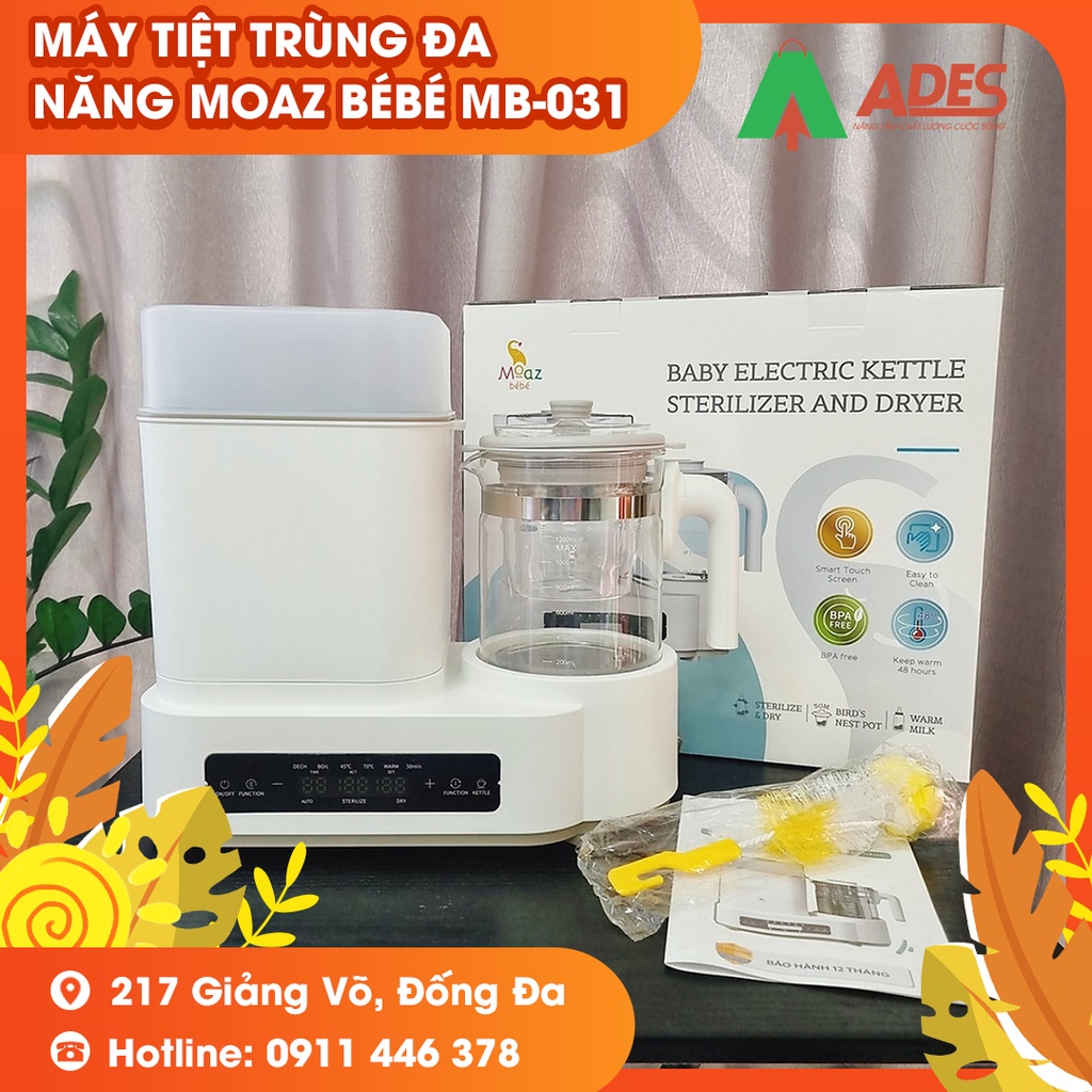 MÁY TIỆT TRÙNG SẤY KHÔ VÀ ĐUN NƯỚC ĐA NĂNG MOAZ BÉBÉ MB-031