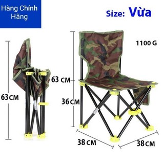 Ghế ngồi câu cá, cắm trại, dã ngoại, du lịch gấp gọn có tựa lưng, ghế xếp thư giãn