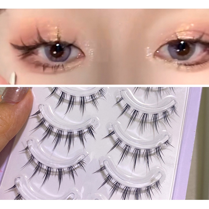 Lông Mi Giả Màu Đen Siêu Mỏng Thoải Mái Tự Nhiên Phong Cách Hàn Quốc Cho Nữ