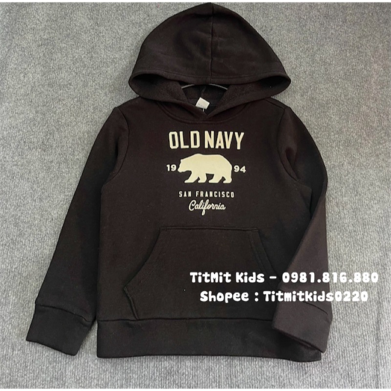 Áo hoddie lót nỉ bé trai bé gái đại 5-18y
