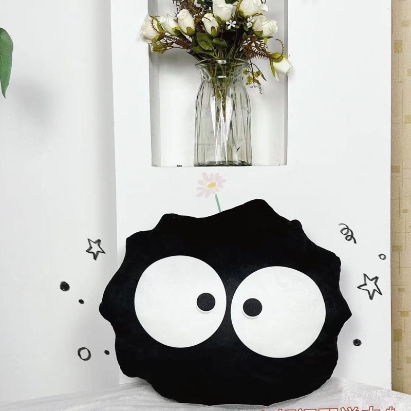 Gối tựa lưng sofà hình mặt than dễ thương INS style decor phòng ngủ