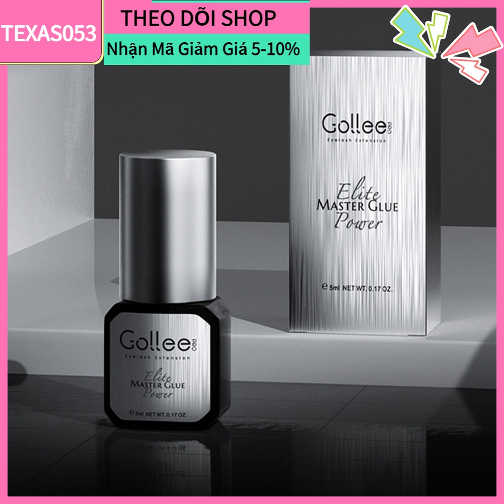 [Hàng HOT] Gollee Keo dán lông mi giả 5ml Sấy nhanh 1 giây 8 tuần cho thẩm mỹ viện trang điểm【Texas053】