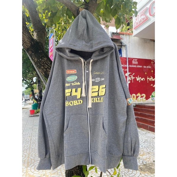 Áo Khoác Nỉ F426 Nam Nữ - Hoodie Khóa Zip Dáng Rộng Tay Bồng Chất Nỉ Ngoại Dày Đẹp Ulzzang 😘