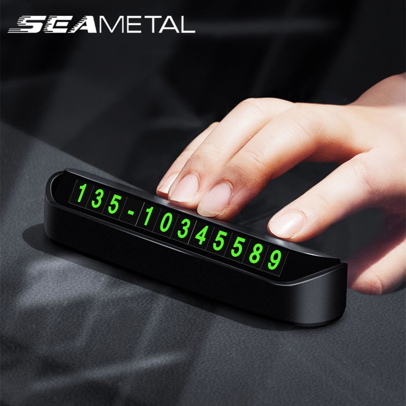 Bảng hiển thị số điện thoại SEAMETAL hỗ trợ đỗ xe hơi tạm thời kích thước 13x2.5cm tiện lợi