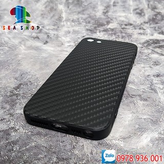 Ốp lưng Iphone 5 - 5S - SE vân Carbon chống trơn trượt