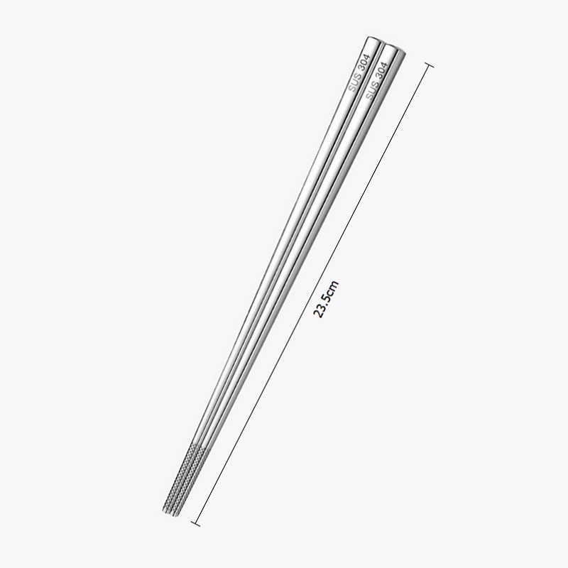 Đũa inox 304 khắc vân chống trượt Yeahcook