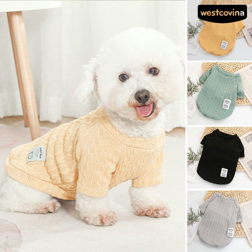 [COD]♘Áo Len Mềm Mại Co Giãn Thoải Mái Cho Thú Cưng