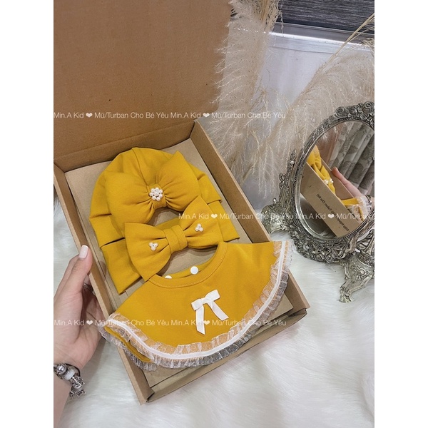 mũ nơ phồng , tuban nơ xoè, yếm thiết kế - Min.A Kid