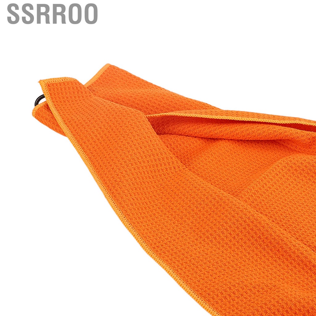 Ssrroo Microfiber Golf Towel Waffle Pattern Fitness Sweat Absorption Towels with Carabiner Clip for Exercise Sports