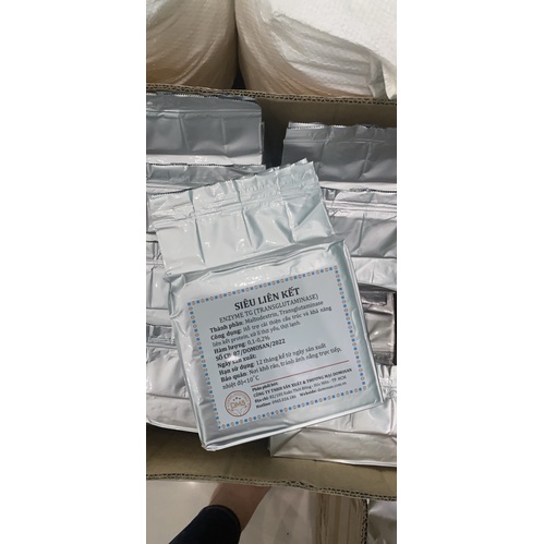 1kg SIÊU LIÊN KẾT ENZYME TRASNGLUTAMINE TG chuyên xử lí thịt lạnh, thịt yếu