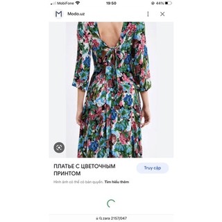 Đầm Zara Hoa Authentic sz s, new 98%