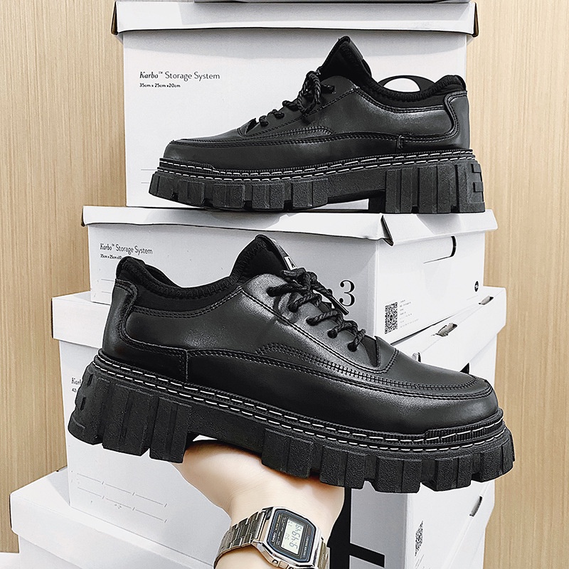✔️Giày Bốt boot dr martens nam, Giầy da Doctor Matin thời trang Hàn Quốc ulzzang cổ thấp đế tăng chiều cao Full Box