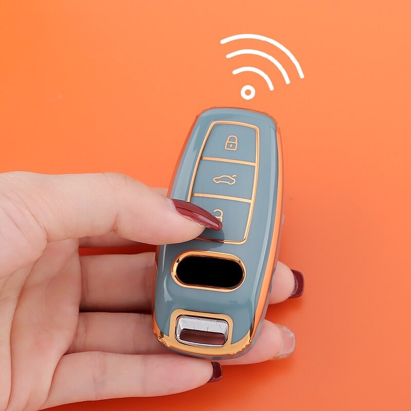Bao Da, Vỏ Bảo Vệ, Ốp Chìa Khóa, Bọc Chìa Khóa Cao Cấp Dùng Cho Xe Ô Tô Audi A3, A4, A5, A6, A7, A8, A4L, A6L, Q5, Q7